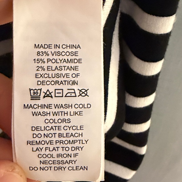 Kate Spade Broome Street Black White Striped Dress, size XS - Picture 5 of 10